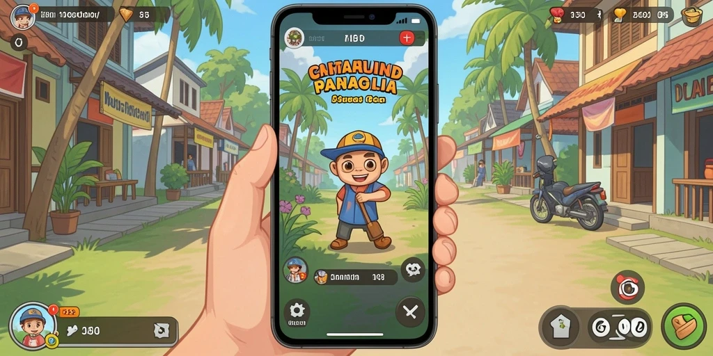 Tampilan awal permainan yang menarik dan mudah dipahami.